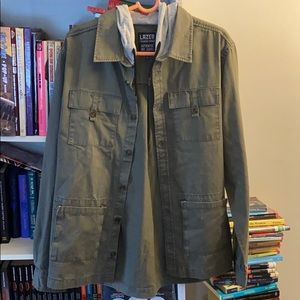 Laser Olive Jacket with hood